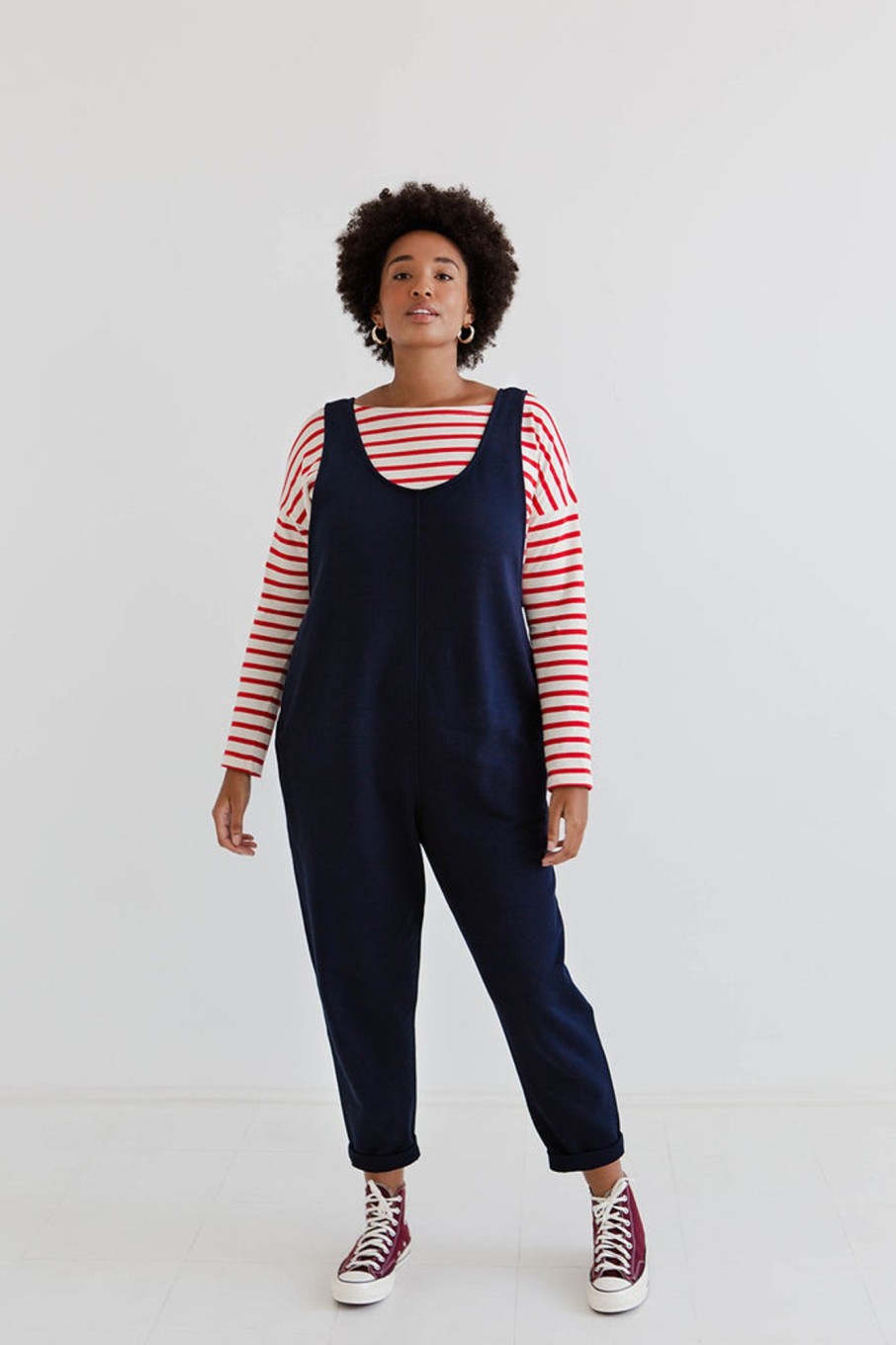 Jumpsuits & Dresses Beyond Nine | Laura 100% Organic Cotton Jumpsuit Navy