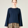 Tops & Bottoms Beyond Nine | Wren Cotton Jersey Top Navy