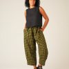 Tops & Bottoms Beyond Nine | Mabel Linen Trousers - Green Gingham Green & Black Gingham