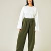 Tops & Bottoms Beyond Nine | Mabel Jersey Trousers Olive