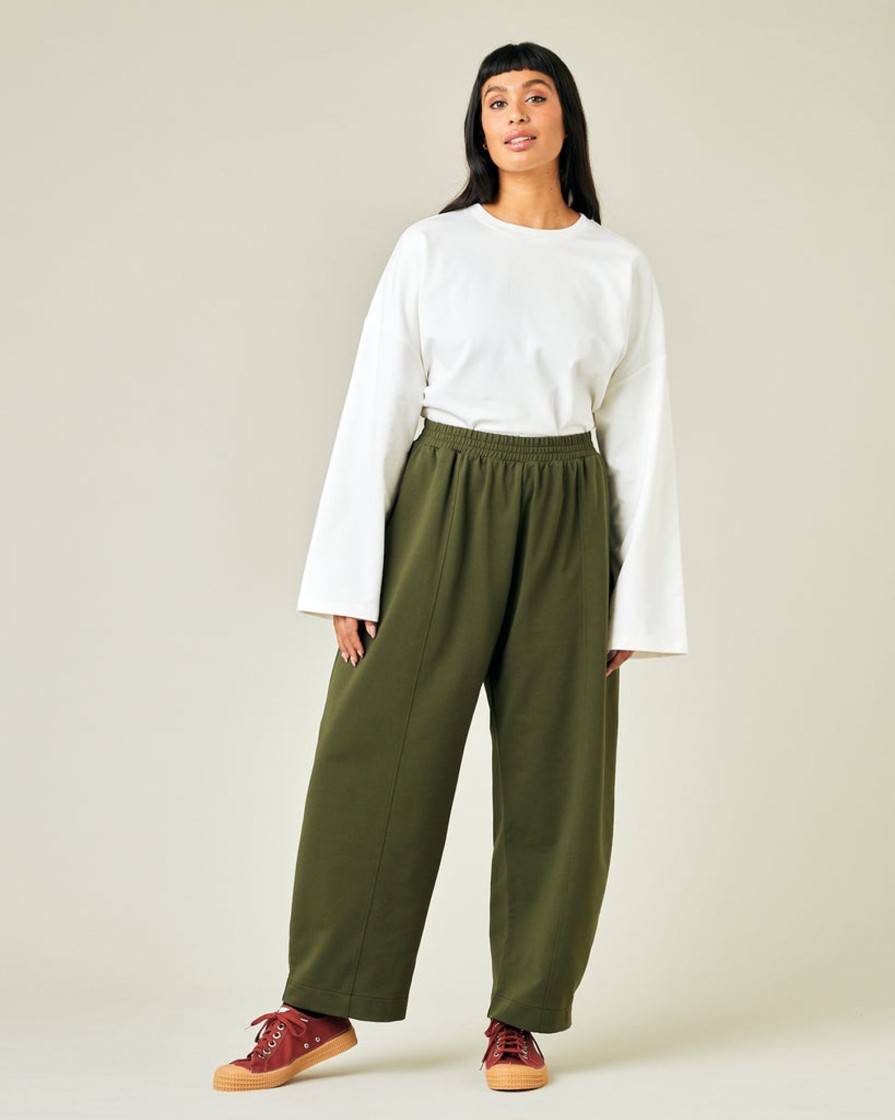 Tops & Bottoms Beyond Nine | Mabel Jersey Trousers Olive