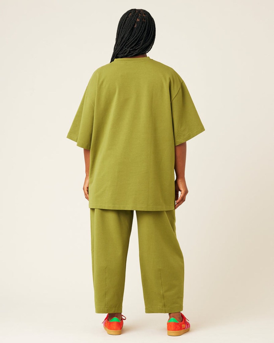 Tops & Bottoms Beyond Nine | Jude Short Drop Sleeve Top - Moss Green