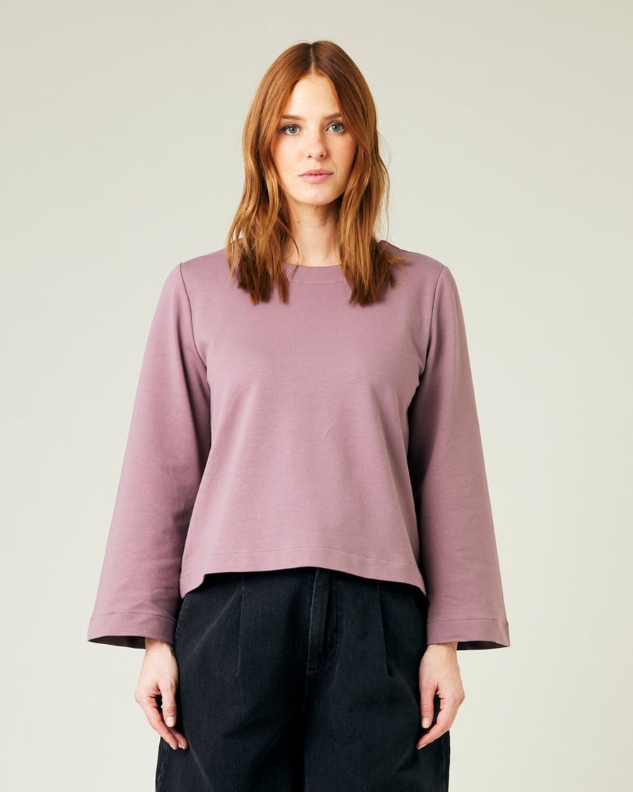 Tops & Bottoms Beyond Nine | Wren Cotton Jersey Top Dusty Mauve