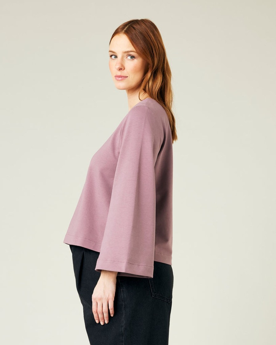 Tops & Bottoms Beyond Nine | Wren Cotton Jersey Top Dusty Mauve