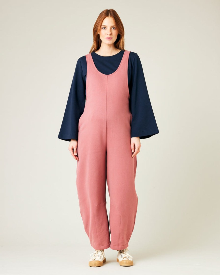 Jumpsuits & Dresses Beyond Nine | Clover Organic Cotton Jersey Jumpsuit Dusty Pink