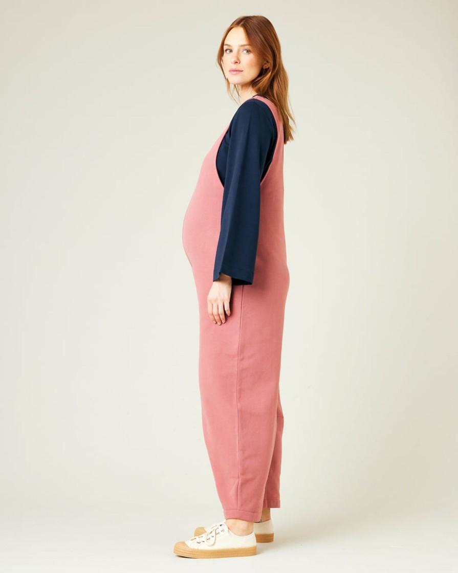 Jumpsuits & Dresses Beyond Nine | Clover Organic Cotton Jersey Jumpsuit Dusty Pink