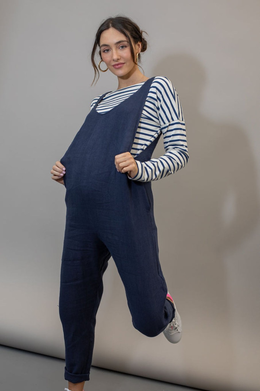 Jumpsuits & Dresses Beyond Nine | Linen Laura Navy