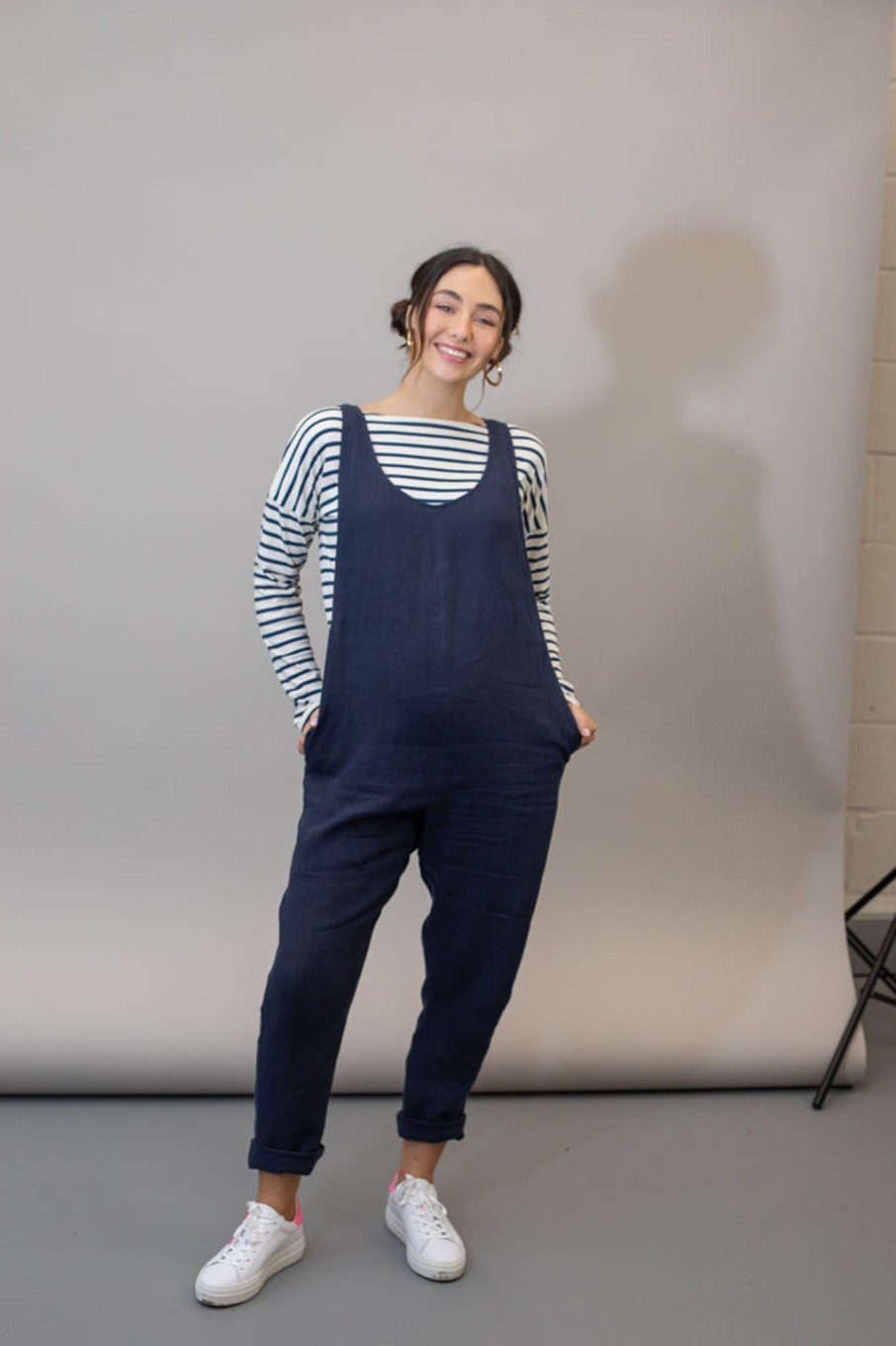 Jumpsuits & Dresses Beyond Nine | Linen Laura Navy